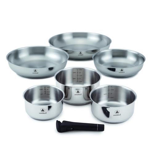 Set de 7 pièces inox amovible 