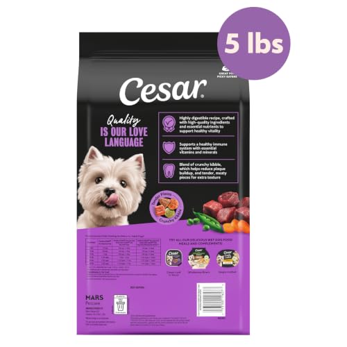 Cesar Small Breed Dry Dog Food, Filet Mignon & Spring Vegetable, 5 lb - image 8
