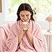BEDELITE Valentine Day Fleece Decorative Blanket - 3D Jacquard Pink Throw Blankets for Women's Couch & Bed, Soft and Cozy Warm Plush Fluffy Blanket, Cute Birthday Gift for Women, 50x60 Inches