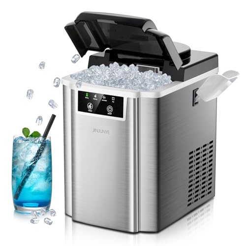 JINJUNYE Nugget Ice Maker Countertop, 38LBS/Day, Self Cleaning, Soft Chewable Pellet Ice Machine,...