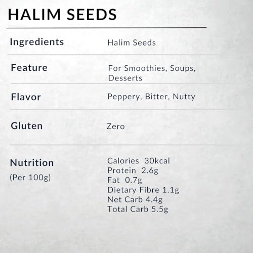 Image of TWF Halim Seeds | 400g | 100% Raw & Natural Seeds for Eating | Asaliya | Garden Cress | Aliv Seed | Naturally Gluten-Free | Unpolished & Additive-Free | High Fiber Seeds | Resealable Pack