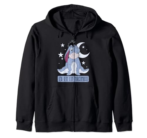 Sweat Bourriquet Disney Ich Bin Ein Morgenmuffel à Capuche Zippé pour Homme et Femme