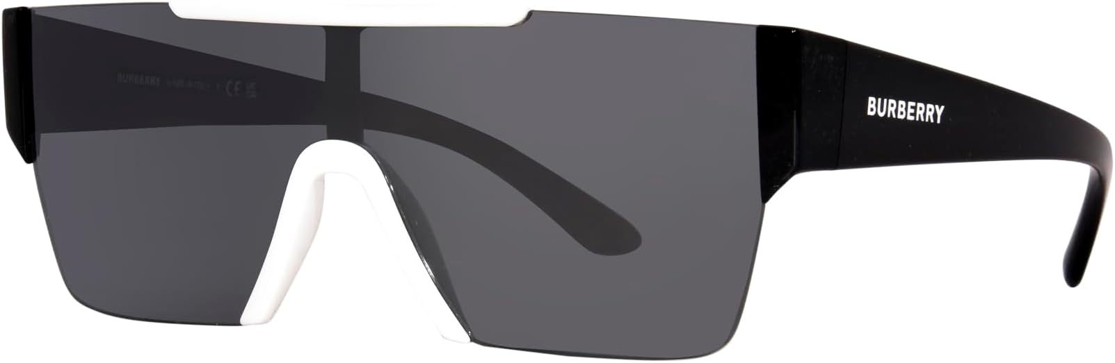 Burberry Men's 40496G Rectangular Sunglasses, Black, 38-138-140mm, Black, 38