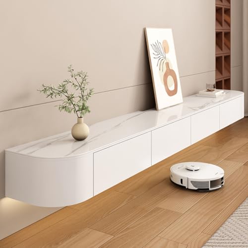 Console multimédia murale pour meuble TV flottant chaleureux