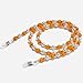 Catena di occhiali con perline vintage Perle d'imitazione Occhiali da sole da donna Catena da collo con cordino Occhiali colorati Cinturino Accessori per occhiali-Arancione