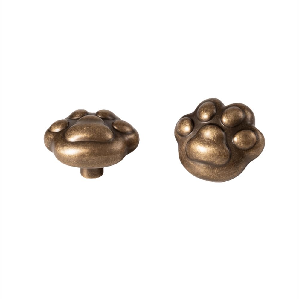 Boutons de tiroir en laiton antique massif sculptés pour commode raffinée