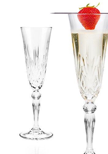 RCR Crystal Melodia Champagne Flute Glasses, 160 ml, Set of 12, Dishwasher Safe, for Entertaining, Perfect for Birthdays, New Homeowners, for Champagne, Mimosas, Mocktails, Prosecco - Image 6