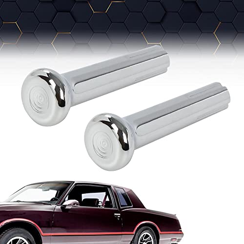 image for PIT66 Cars Door Lock Knobs Compatible with GM 1971-1988 Chrome Plastic