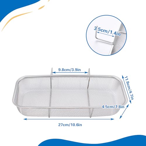Colador para fregadero de acero inoxidable 10.63 x 4.72 x 1.77 in miniatura 2