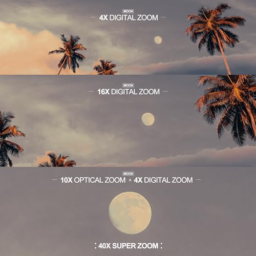 NBD 4K Digitalkamera mit 40X Zoom, 64MP DSLR Kamera für Anfänger in der FotografieCámara Digital, cámaras de Video 4K NBD para fotografía de YouTube Con WiFi, Pantalla IPS DE 3.0 "180 °, (Black) (W2) – Bild 4