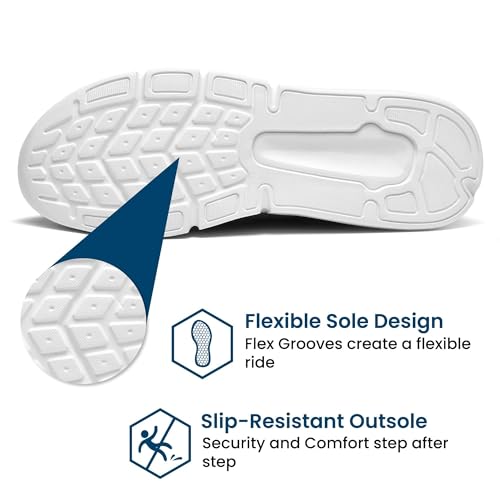 HUHV Tech Knit Unisex Lace-Up and Slip-On Recovery Lifestyle Walking and Athletic Shoe with HEALIUM Foam Lightweight Casual Non-Slip Comfortable Sneaker4