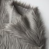 Faux Pelzgewebe 12 cm Langstapel Weiche Deluxe Plüsch Shaggy Plüsch Gefälschte Pelz Für Handwerk, Gnomen, Kostüm, Kameraboden, Dekoration(Size:150x50cm,Color:Grau)