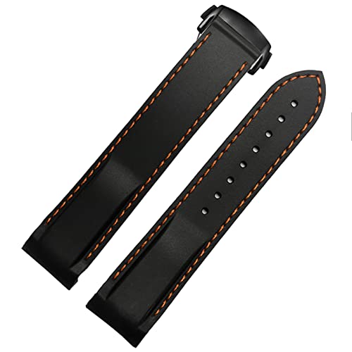 Bracelet montre caoutchouc 22mm anti-transpiration pour remplacer le cuir