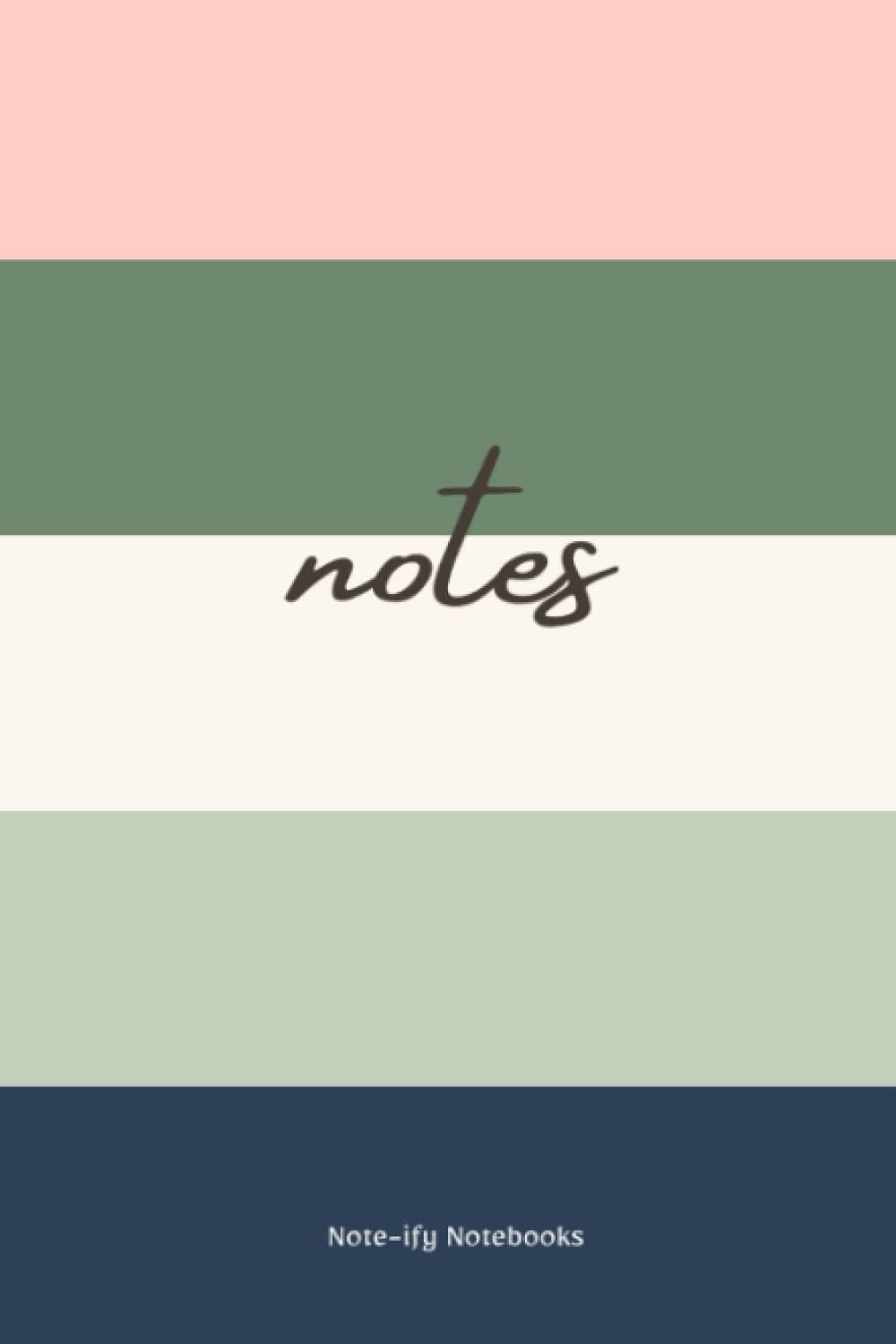 Note-ify Notebook. Cactii Colorful Notebook. Aesthetic Designs. 150 pages 6x9 inches softcover notebook.
