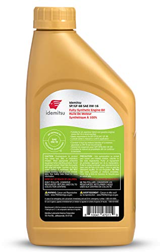 Aceite para motor sintético 0W-16 Idemitsu 1QT miniatura 2