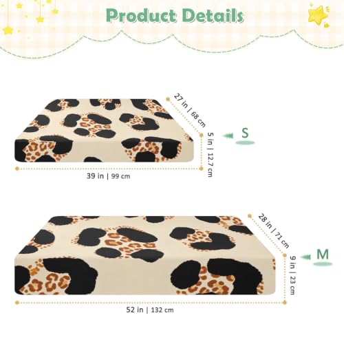 Drap-housse imperméable Essentials léopard lit bébé garçon marron 132x71 cm - 4