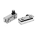 Aexit 3mm-5mm Glass Fall Protection Thickness Metal Pivot Hinge Clamp Shelf Clip Silver Safety Clips Tone 2pcs
