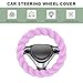 NYTKL Fluffy Car Steering Wheel Cover, 15 Inches Anti-Slip Twisted Fuzzy Steering Wheel Protector, Comfortable & Luxurious Plush Wheel Wrap Cover Interior Decor for Women Girls (Purple)