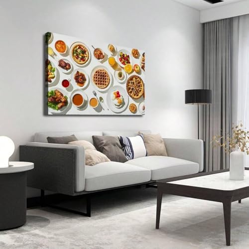 Impression sur toile cuisine délicieuse solution pour mur vide salle à manger 70x100
