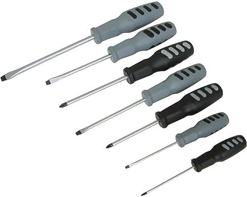 Image of Silverline SD14 Soft-Grip Magnetic Tip Screwdriver - Set of 7