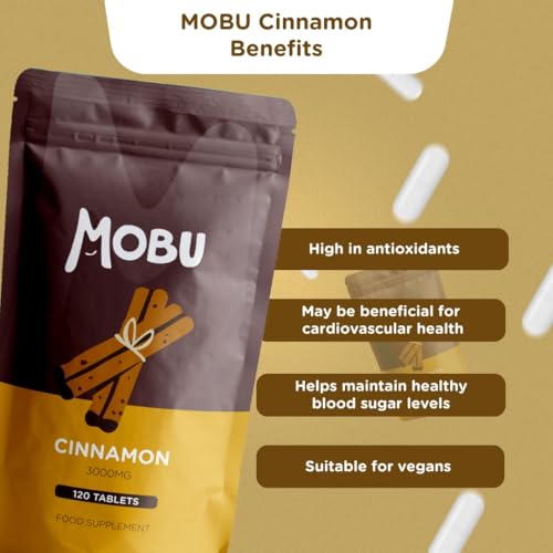 Cinnamon 3000mg 120 Tablets – Blood Sugar Control Weight Management – Anti-Inflammatory – Vegan – MOBU UK - Image 4