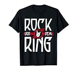 JGA Shirt für den Junggesellenabschied - Rock vor dem Ring. Das lustige Shirt für den JGA - Jungesellenabschied. Dieses Tee ist das perfekte Party Outfit für die letzten Stunden in Freiheit - für Bräutigam und Team.