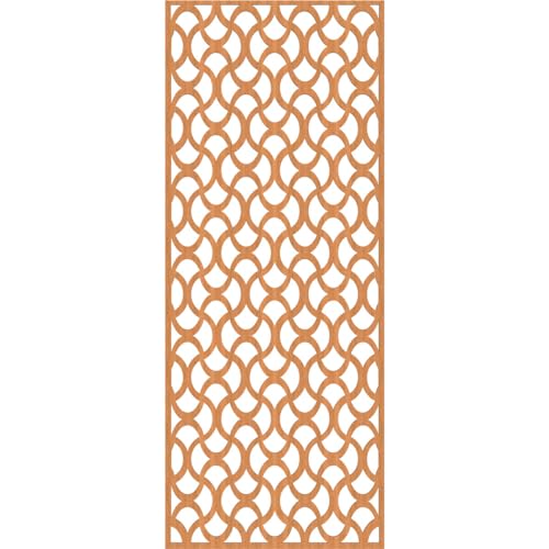 Image of 25 3 /8 inchW x 64 3 /8 inchH x 3 /8 inchT Resort Decorative Fretwork Wood Wall Panels, Cherry