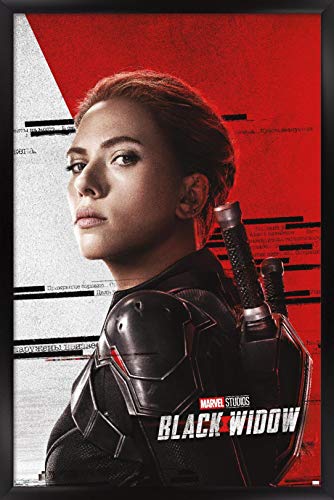 Trends International Marvel Cinematic Universe - Black Widow - Pose Wall Poster, 22.375" x 34", Black Framed Version