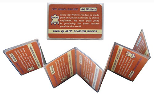 Set Of 2 Clear Premium Quality Mens Wallet Inserts From Ag Wallets (Accordion) #TOP4