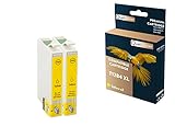  QUALITONER - 2 Cartouches Compatible pour EPSON T1284 XL T1284XL Jaune (Renard) pour Epson Stylus Office BX 305 F BX 305 FW Stylus SX 125 130 230 235