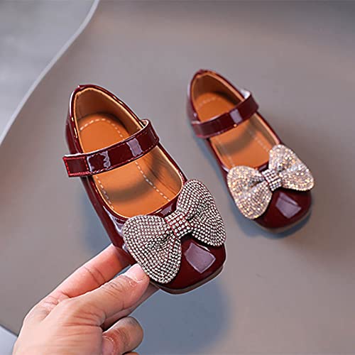 EnJoCho Toddler Walking Shoes Summer And Autumn Fashion Girls Casual Shoes Bow Rhinestones Flat Bottom Dress Shoes3