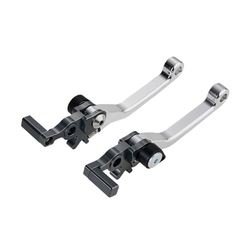 BUxqWYgmm Motorcycle Brake and Clutch Levers Aluminum Compatible with in 10(Silver; Ships from: China Mainland)