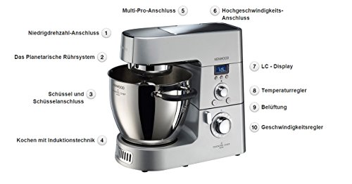 Kenwood KM 086 Küchenmaschine (1500 Watt, 3 Liter, LC-Display) silber – Bild 3
