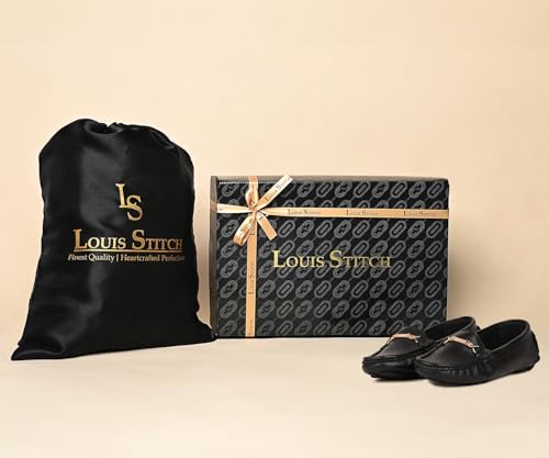 Image of LOUIS STITCH Women's Premium Slip-On Loafers with Buckle | Elegant Solid Slip-On Comfort Shoes for Casual and Formal Wear | Slip-On Loafer Shoes for Women | LSLD-BLR-HS04