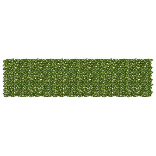 Brise-vue pour balcon en feuilles vertes et jaunes 300x75 cm en polyéthylène
