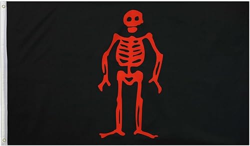 Bandera de barco pirata de Edward Lowe Jolly Roger 12x18 Bandera de calavera 100D