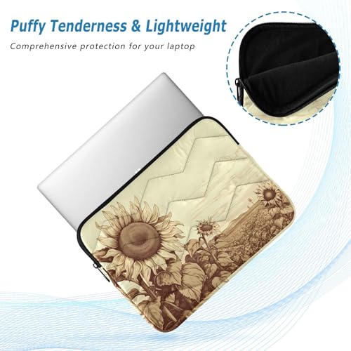 Funda para portátil 13-14 pulg con diseño vintage girasoles miniatura 5