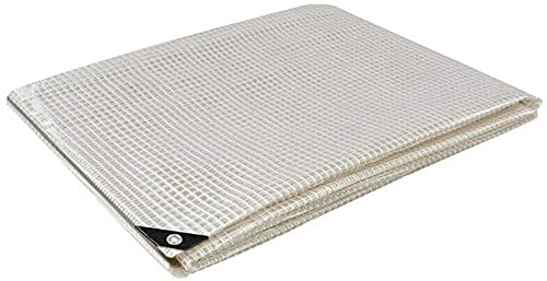 5 x 6 m Clear Tarpaulin Waterproof Heavy Duty Tarp Sheet Cover, Groundsheet - Waterproof, Weatherproof, Frost-Resistant, UV Protection, Universal, Multipurpose, Reinforced Eyelets