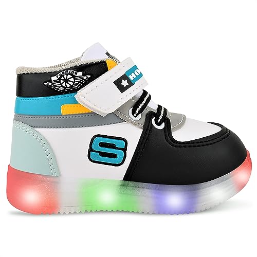 Image of Hooh Kids Unisex Fashionable LED Lights Unisex Sneakers and Walking Shoes for Boys and Girls of Age 2 Years to 10 Years