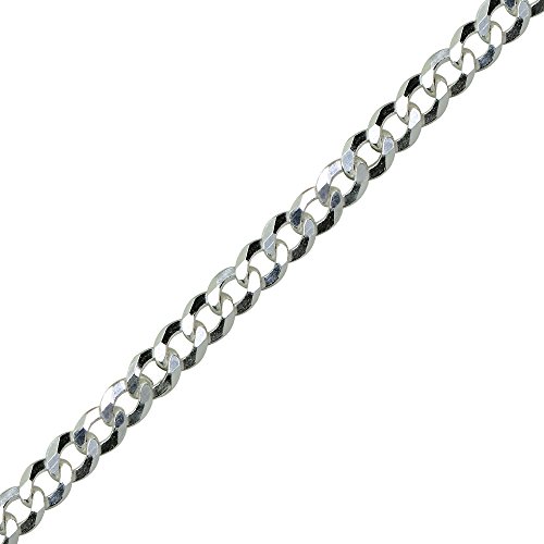 Hoops & Loops 925 Sterling Silver Italian 2.5mm Diamond-Cut Cuban Curb Link Chain Necklace for Men Women (16, 18, 20, 24-Inches)3