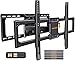 Perlegear UL-Listed Full Motion TV Wall Mount for 42–90 Inch TVs up to 150 lbs, Pre-Assembled TV Mount with Tool-Free Tilt, Swivel, Extension, Max VESA 600 x 400mm, 12″/16″/18″/24″ Wood Studs, PGLF16