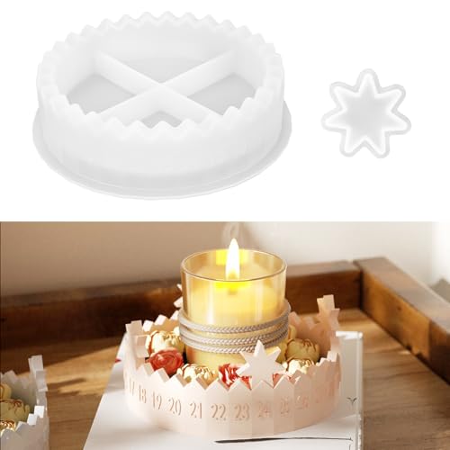 Stampo In Silicone Per Calendario Avvento 3D - Forma Per Conto Alla Rovescia Natale, Ideale Per Gesso E Resina