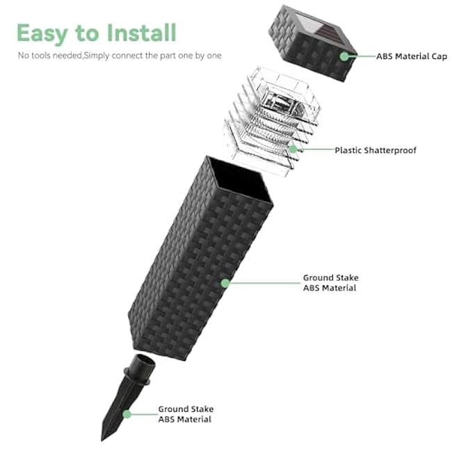 6 Pack Outdoor Solar Pathway Lights - Solar Landscape Lights Outdoor Walkway Solar Garden Lights for Lawn, Path, Yard Decor (Warm White)