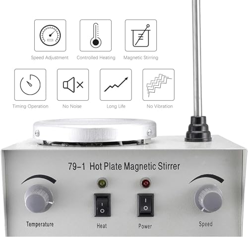 Agitateur magnétique chauffant LED pour réussir vos mélanges de 1L - 7