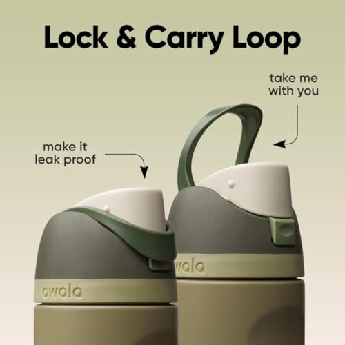 Image of Owala FreeSip Insulated Stainless Steel Water Bottle with Straw, BPA-Free Sports Water Bottle, Great for Travel, 24 Oz, Off Road