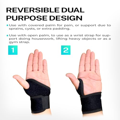 Wrist-Brace--Adjustable-Compression-Support-for-Carpal-Tunnel-Arthritis-Tendonitis-Sprains-RSI--Fits-Left-Right-Hand--Breathable-Wrist-Support-for-Men-Women