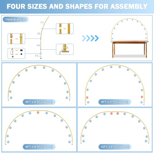 Arche de table réglable PlusFive en métal de 2,5m pour décoration - 4