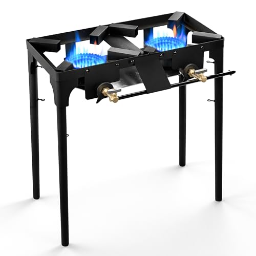 GasOne Double Propane Burner with Adjustable Height 4-Tier R