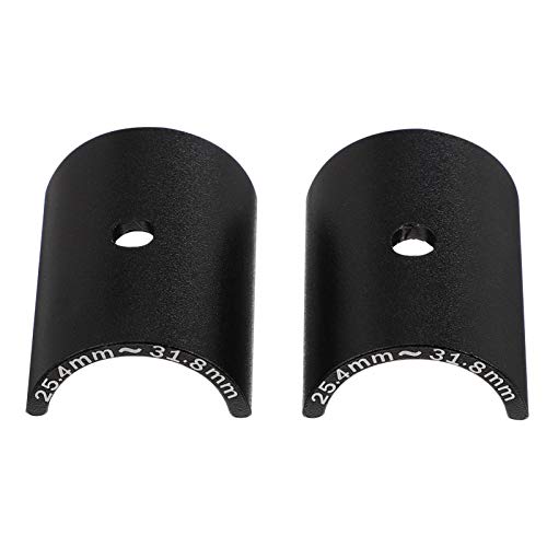 BESPORTBLE 1pair Bicycles Handlebar Conversion Shims Lightweight Metal Adapter to Easy to Install Stylish Black Finish for Cycling Upgrades