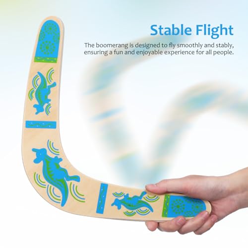 Toddmomy Holz-Bumerang V-Förmig Zurückkehrender Bumerang Für Kinder Und Erwachsene Leicht Tragbar Für Outdoor Spiele Partys Und Picknicks